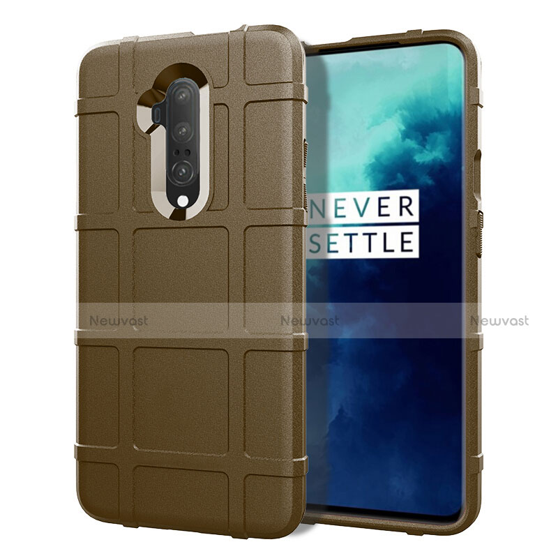 Ultra-thin Silicone Gel Soft Case 360 Degrees Cover S01 for OnePlus 7T Pro 5G Brown