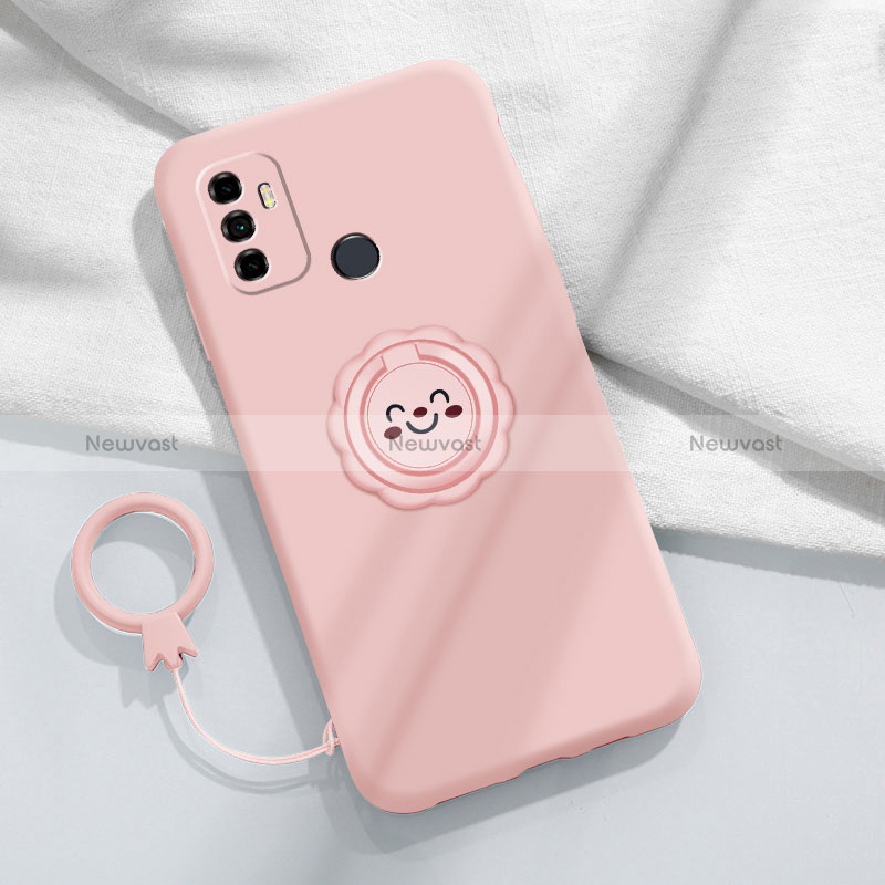 Ultra-thin Silicone Gel Soft Case 360 Degrees Cover S01 for Oppo A11s Pink