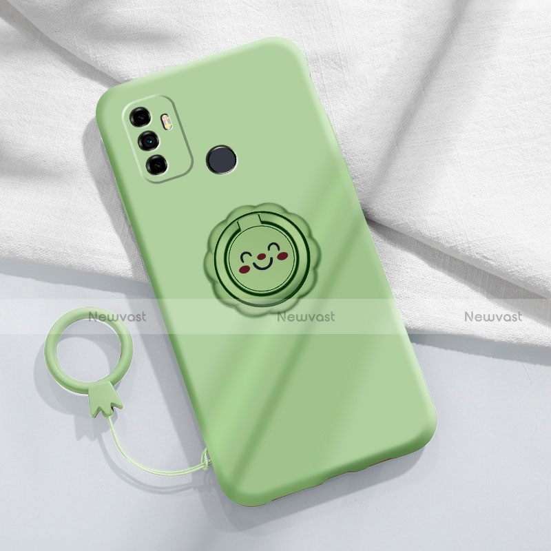 Ultra-thin Silicone Gel Soft Case 360 Degrees Cover S01 for Oppo A32 Matcha Green