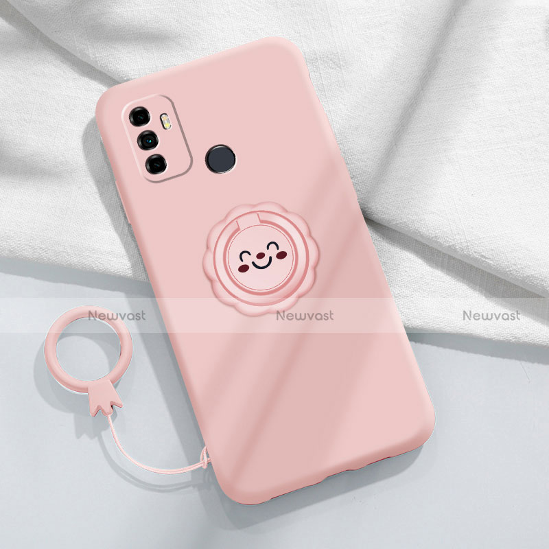 Ultra-thin Silicone Gel Soft Case 360 Degrees Cover S01 for Oppo A32 Pink