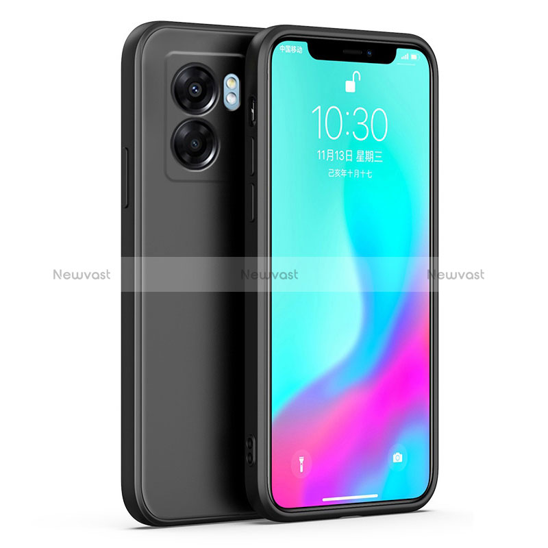 Ultra-thin Silicone Gel Soft Case 360 Degrees Cover S01 for Oppo A77 5G Black