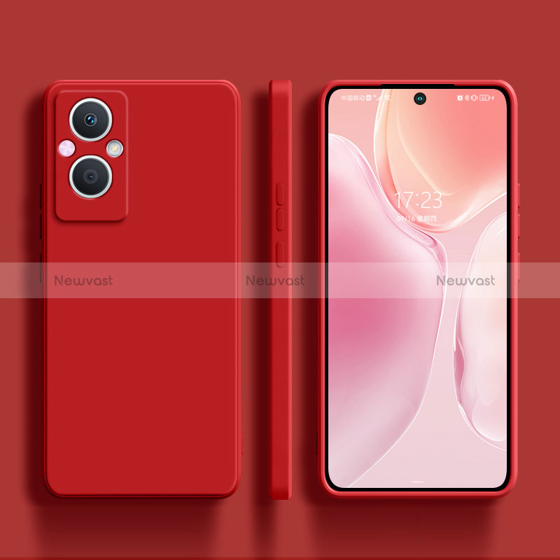 Ultra-thin Silicone Gel Soft Case 360 Degrees Cover S01 for Oppo A96 5G Red