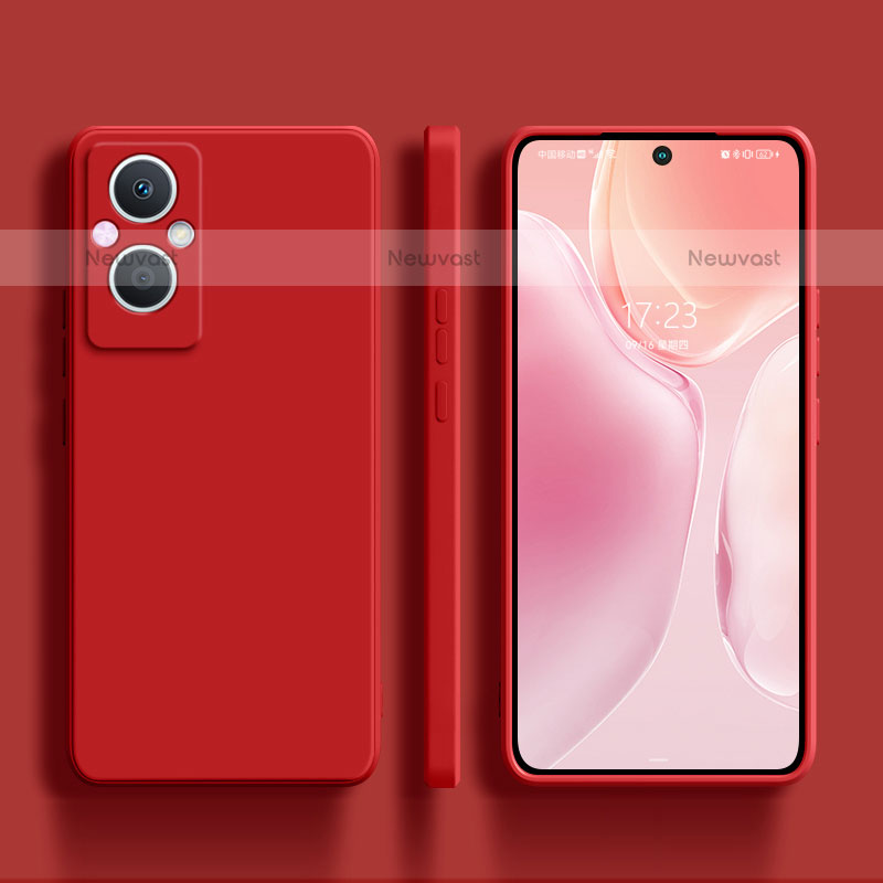 Ultra-thin Silicone Gel Soft Case 360 Degrees Cover S01 for Oppo F21s Pro 5G Red