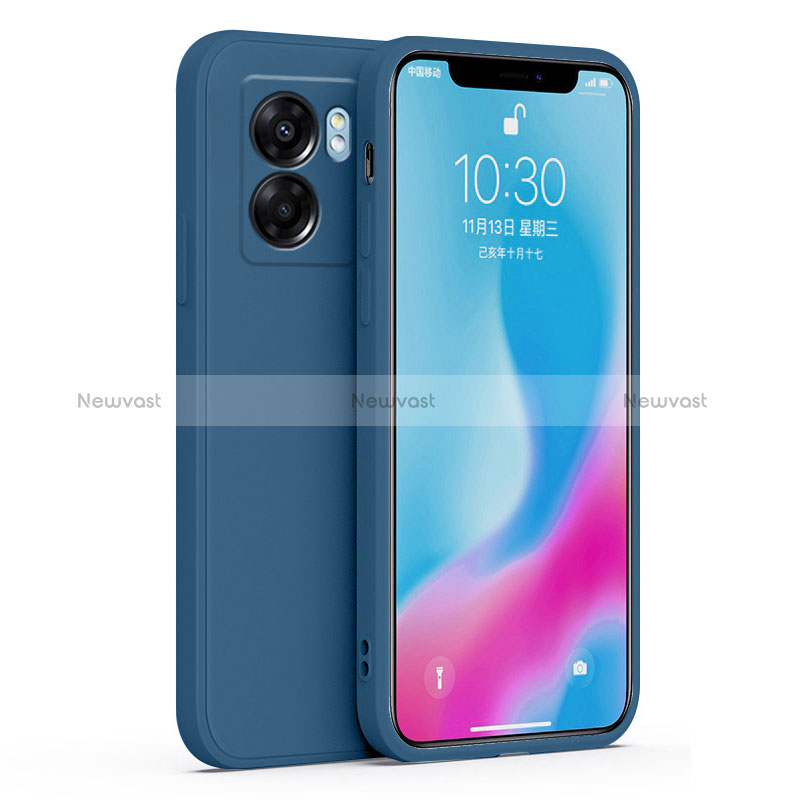 Ultra-thin Silicone Gel Soft Case 360 Degrees Cover S01 for Oppo K10 5G India Sky Blue