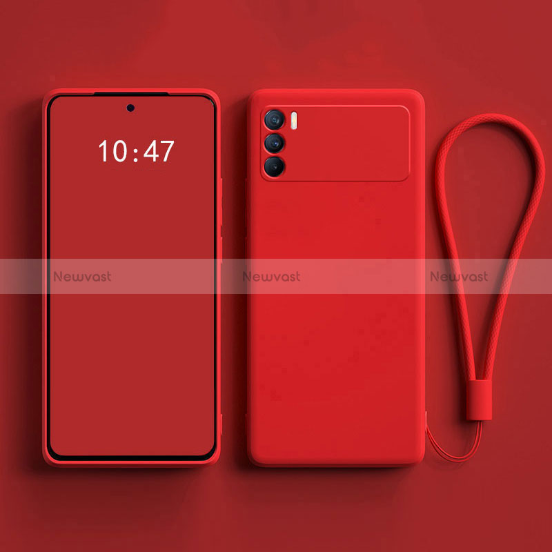 Ultra-thin Silicone Gel Soft Case 360 Degrees Cover S01 for Oppo K9 Pro 5G Red