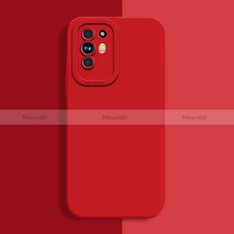 Ultra-thin Silicone Gel Soft Case 360 Degrees Cover S01 for Oppo Reno5 Z 5G Red