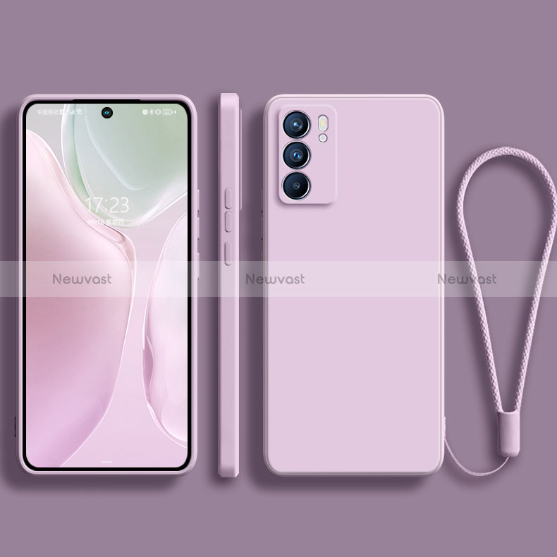 Ultra-thin Silicone Gel Soft Case 360 Degrees Cover S01 for Oppo Reno6 Pro 5G India Clove Purple