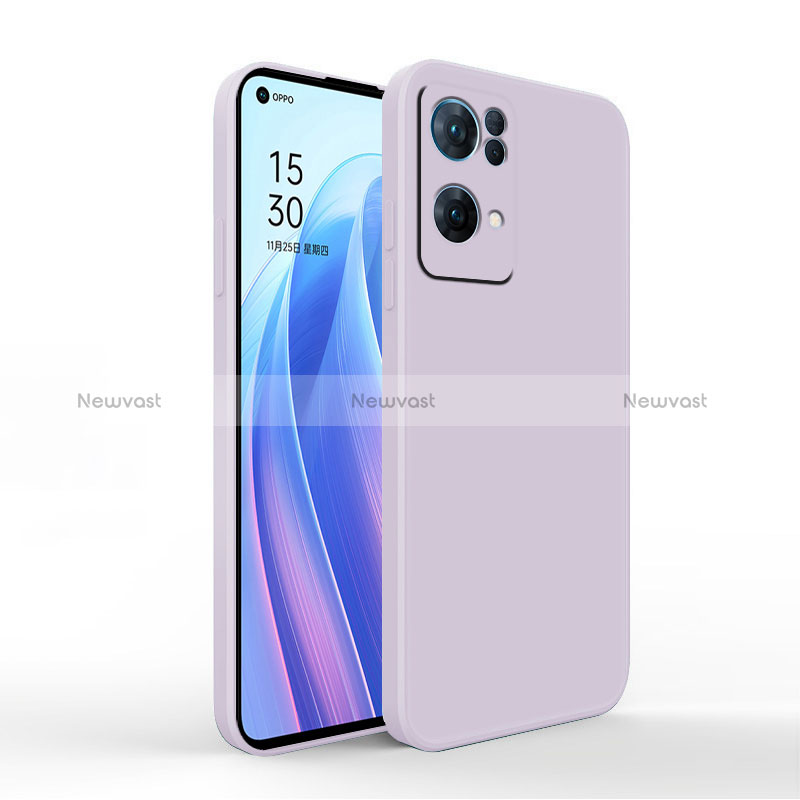 Ultra-thin Silicone Gel Soft Case 360 Degrees Cover S01 for Oppo Reno7 Pro 5G Clove Purple