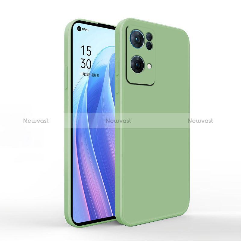 Ultra-thin Silicone Gel Soft Case 360 Degrees Cover S01 for Oppo Reno7 Pro 5G Green