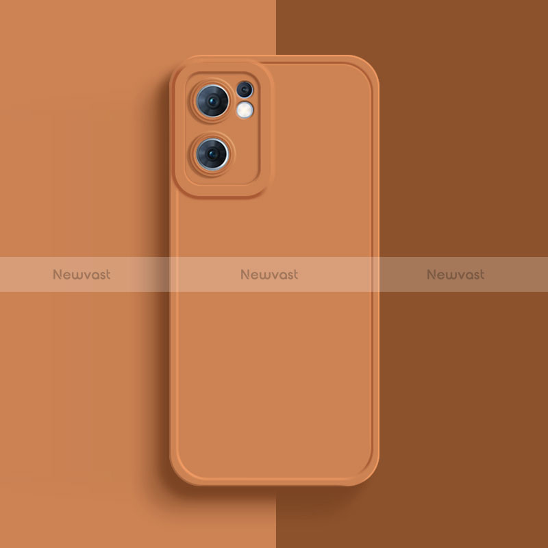 Ultra-thin Silicone Gel Soft Case 360 Degrees Cover S01 for Oppo Reno7 SE 5G Orange