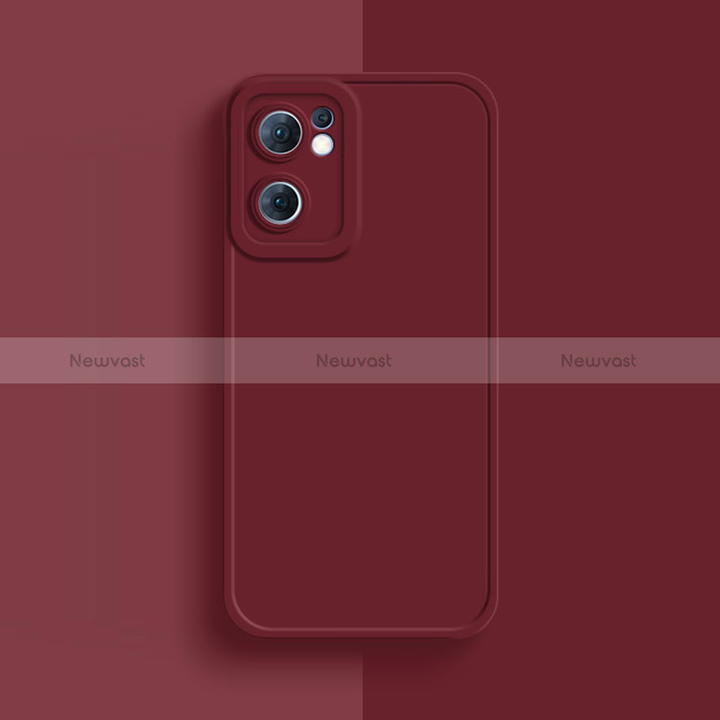 Ultra-thin Silicone Gel Soft Case 360 Degrees Cover S01 for Oppo Reno7 SE 5G Red