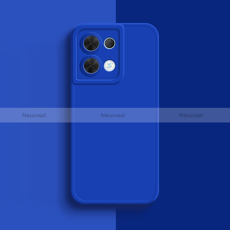 Ultra-thin Silicone Gel Soft Case 360 Degrees Cover S01 for Oppo Reno8 5G Blue