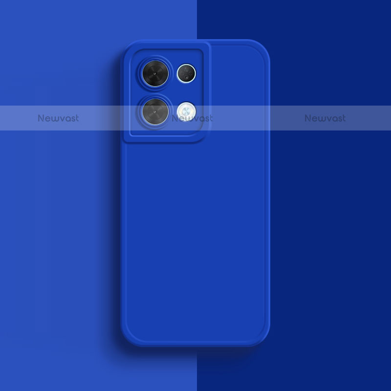 Ultra-thin Silicone Gel Soft Case 360 Degrees Cover S01 for Oppo Reno9 Pro+ Plus 5G Blue