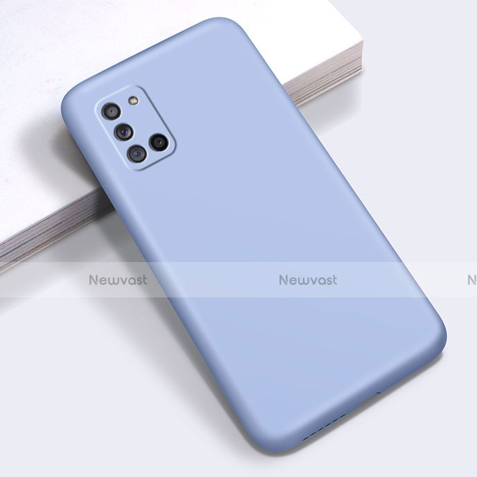 Ultra-thin Silicone Gel Soft Case 360 Degrees Cover S01 for Samsung Galaxy A31 Sky Blue