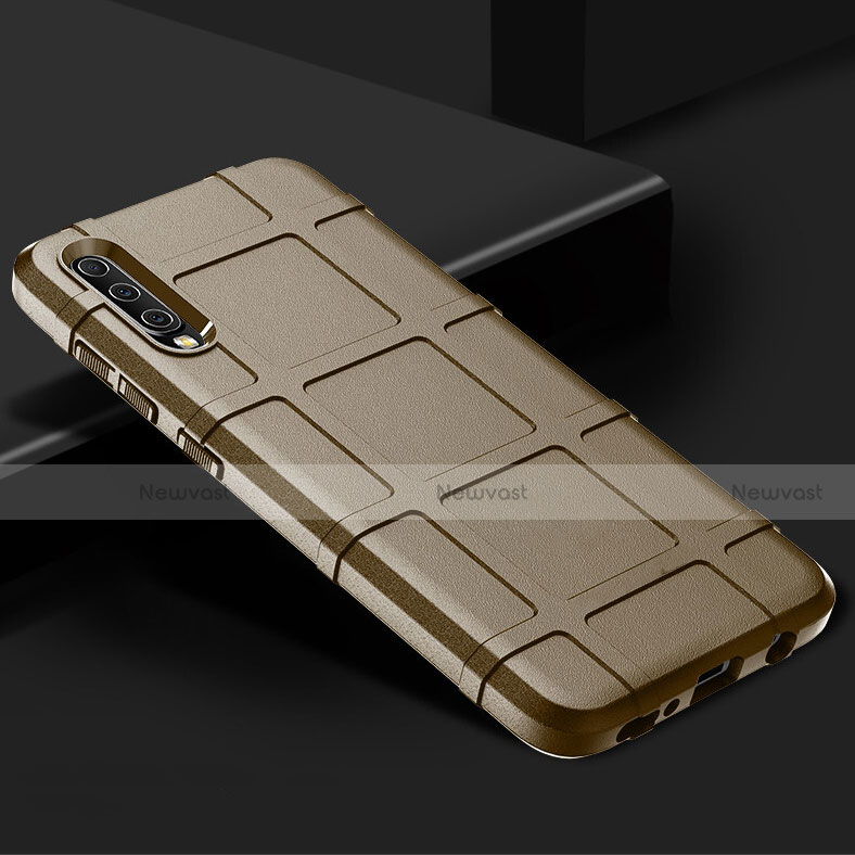 Ultra-thin Silicone Gel Soft Case 360 Degrees Cover S01 for Samsung Galaxy A70S Gold