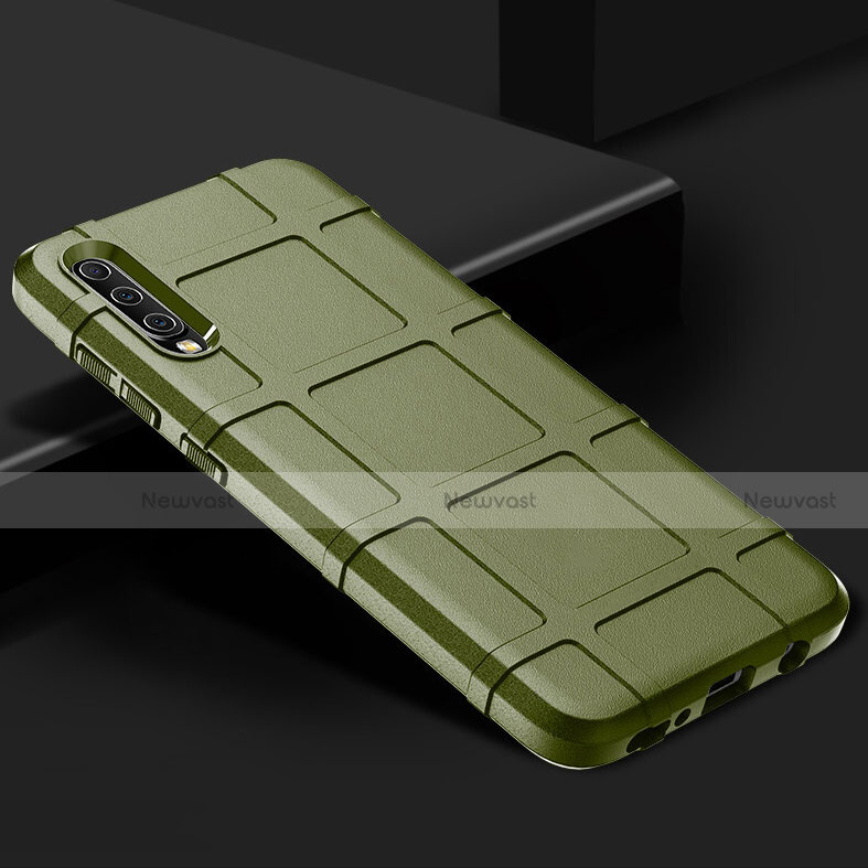 Ultra-thin Silicone Gel Soft Case 360 Degrees Cover S01 for Samsung Galaxy A70S Green