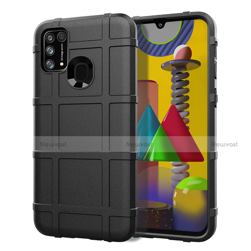 Ultra-thin Silicone Gel Soft Case 360 Degrees Cover S01 for Samsung Galaxy M31 Black
