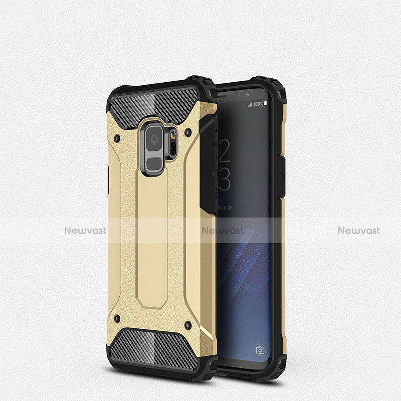Ultra-thin Silicone Gel Soft Case 360 Degrees Cover S01 for Samsung Galaxy S9 Gold