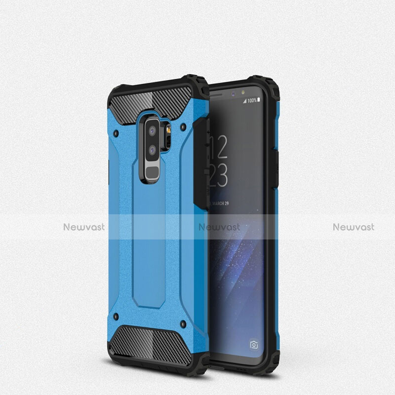 Ultra-thin Silicone Gel Soft Case 360 Degrees Cover S01 for Samsung Galaxy S9 Plus Sky Blue