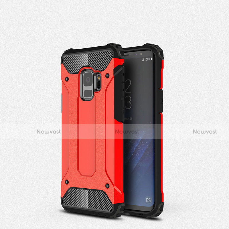 Ultra-thin Silicone Gel Soft Case 360 Degrees Cover S01 for Samsung Galaxy S9 Red