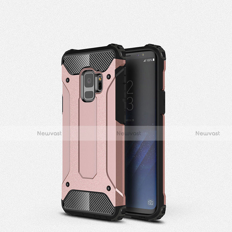 Ultra-thin Silicone Gel Soft Case 360 Degrees Cover S01 for Samsung Galaxy S9 Rose Gold