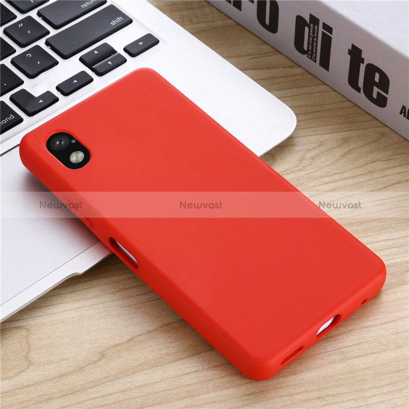 Ultra-thin Silicone Gel Soft Case 360 Degrees Cover S01 for Sony Xperia Ace III SO-53C Red