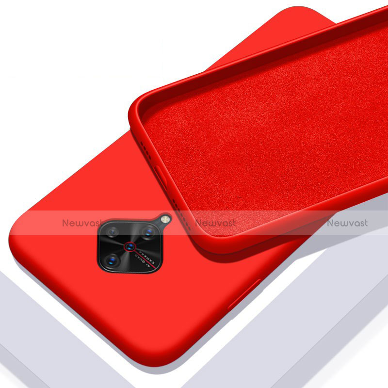 Ultra-thin Silicone Gel Soft Case 360 Degrees Cover S01 for Vivo S1 Pro Red