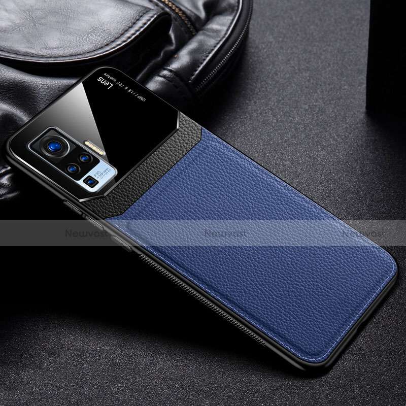 Ultra-thin Silicone Gel Soft Case 360 Degrees Cover S01 for Vivo X51 5G Blue