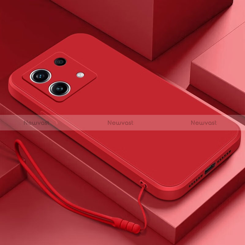 Ultra-thin Silicone Gel Soft Case 360 Degrees Cover S01 for Xiaomi Redmi Note 13 5G Red