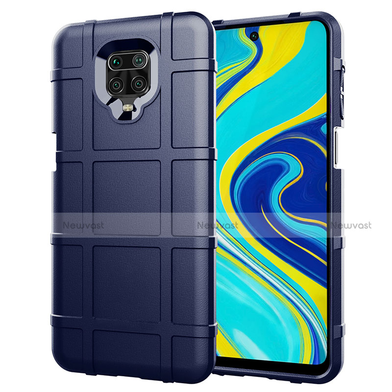 Ultra-thin Silicone Gel Soft Case 360 Degrees Cover S01 for Xiaomi Redmi Note 9 Pro Max Blue