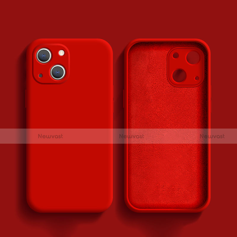 Ultra-thin Silicone Gel Soft Case 360 Degrees Cover S02 for Apple iPhone 13 Mini Red