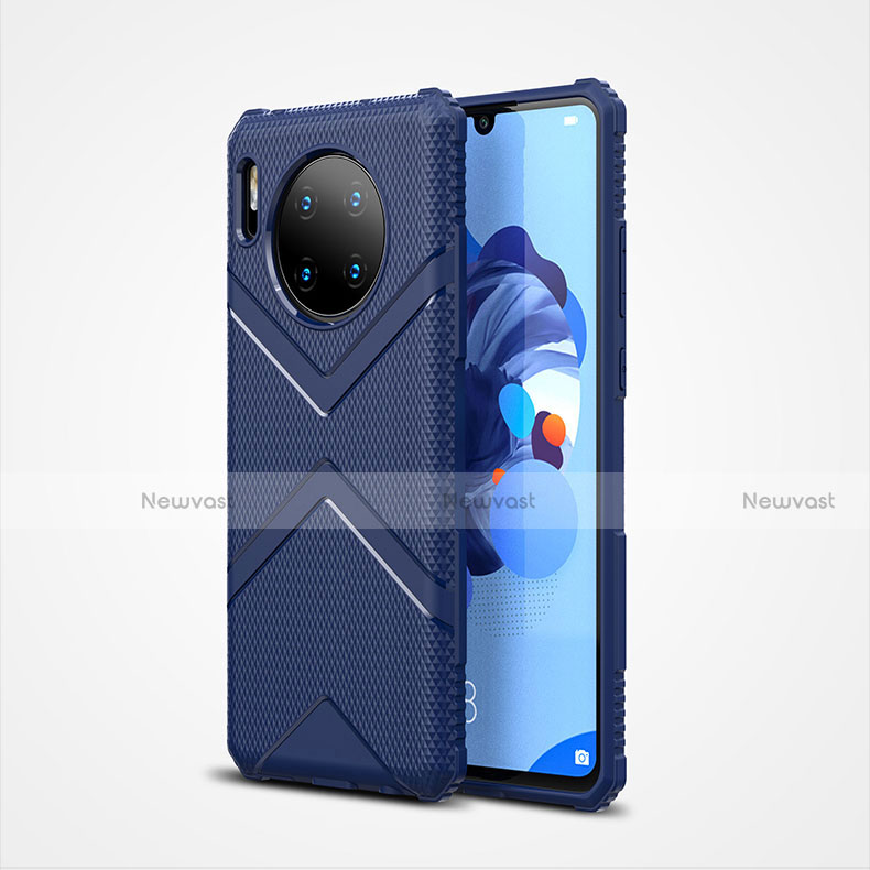 Ultra-thin Silicone Gel Soft Case 360 Degrees Cover S02 for Huawei Mate 30 5G Blue