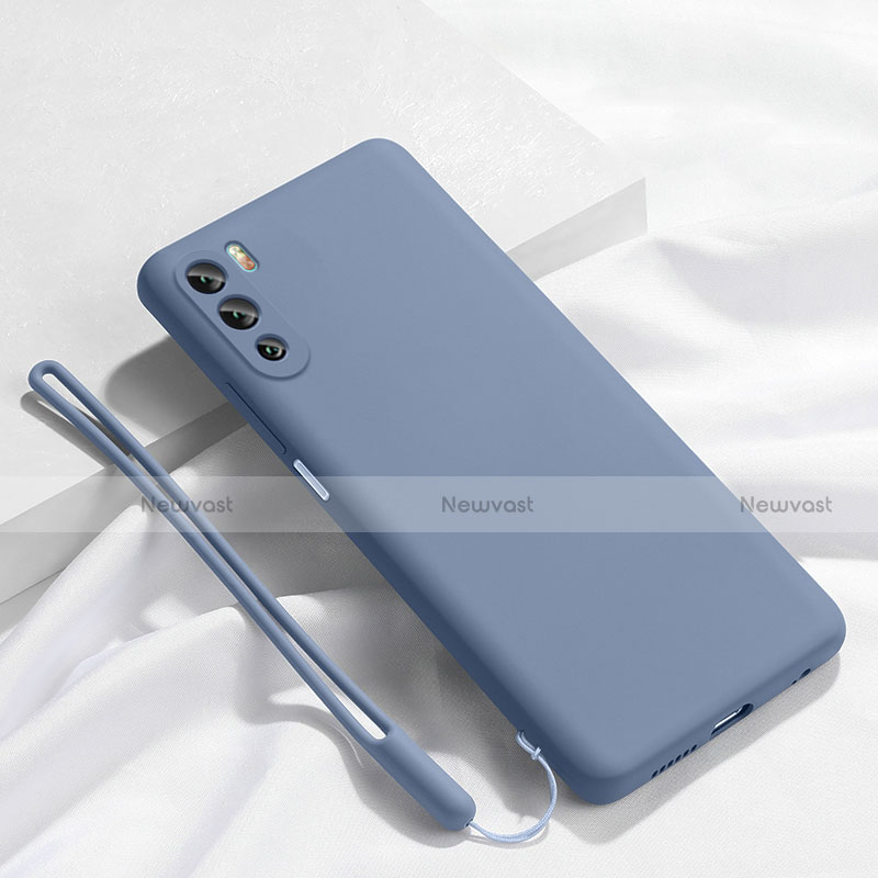 Ultra-thin Silicone Gel Soft Case 360 Degrees Cover S02 for Huawei Mate 40 Lite 5G Lavender Gray