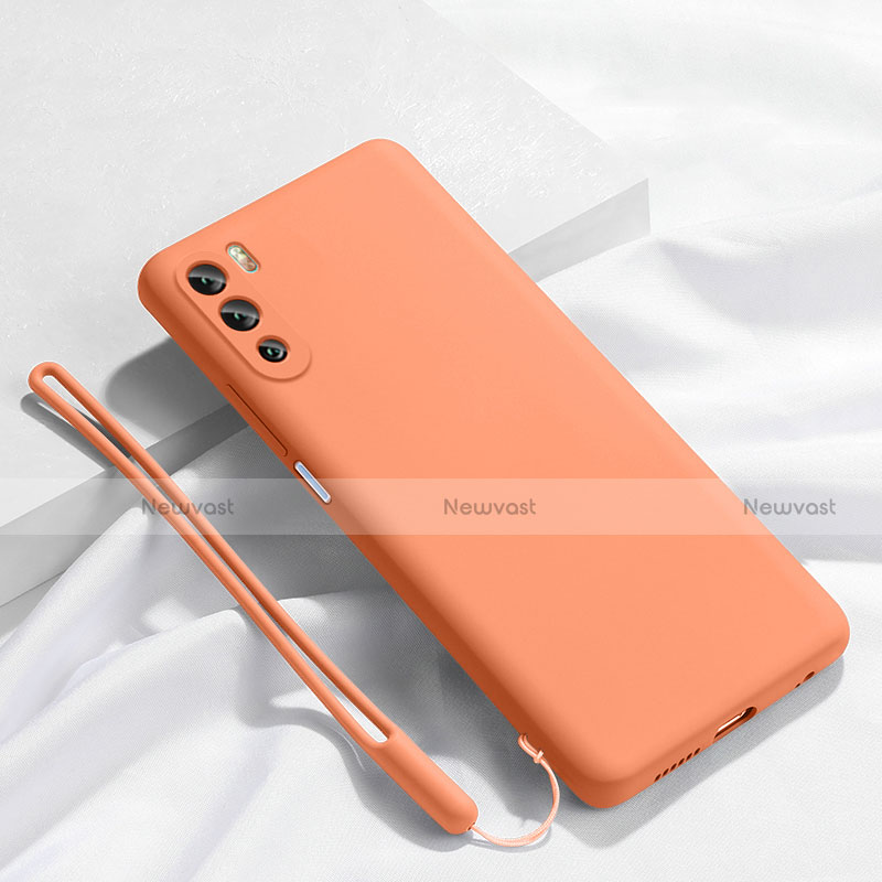 Ultra-thin Silicone Gel Soft Case 360 Degrees Cover S02 for Huawei Mate 40 Lite 5G Orange