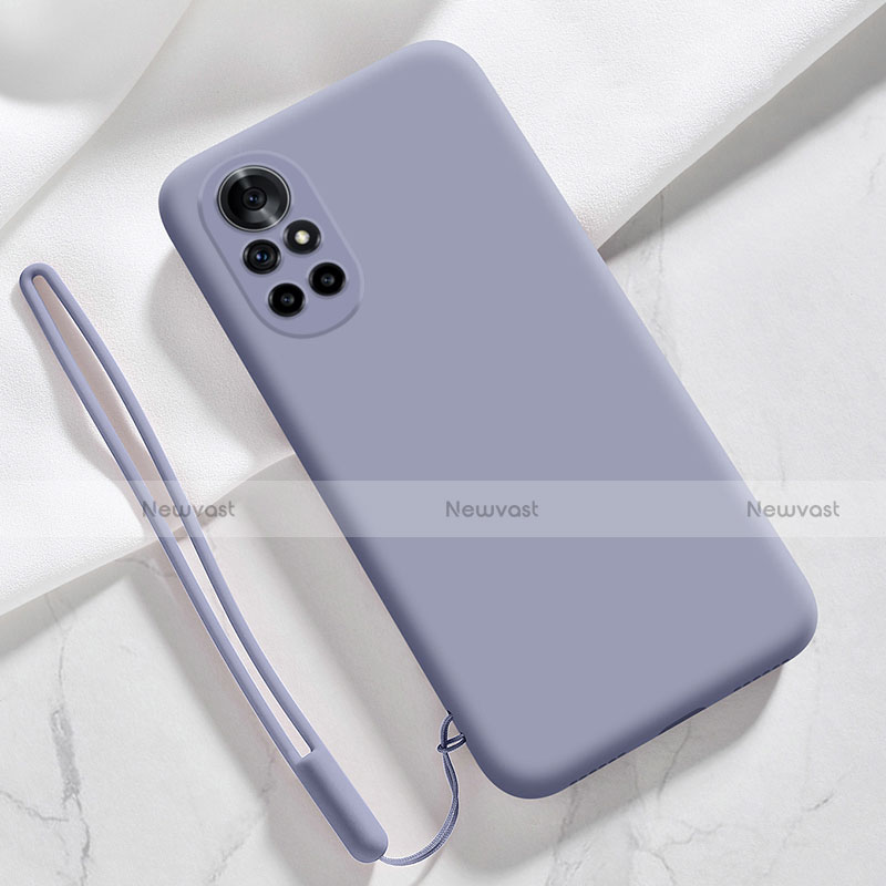 Ultra-thin Silicone Gel Soft Case 360 Degrees Cover S02 for Huawei Nova 8 5G Lavender Gray