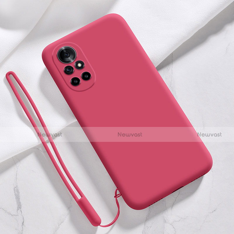 Ultra-thin Silicone Gel Soft Case 360 Degrees Cover S02 for Huawei Nova 8 5G Red Wine