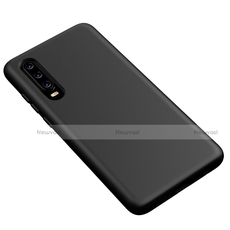 Ultra-thin Silicone Gel Soft Case 360 Degrees Cover S02 for Huawei P30 Black