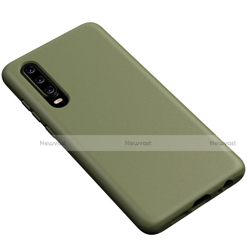 Ultra-thin Silicone Gel Soft Case 360 Degrees Cover S02 for Huawei P30 Green