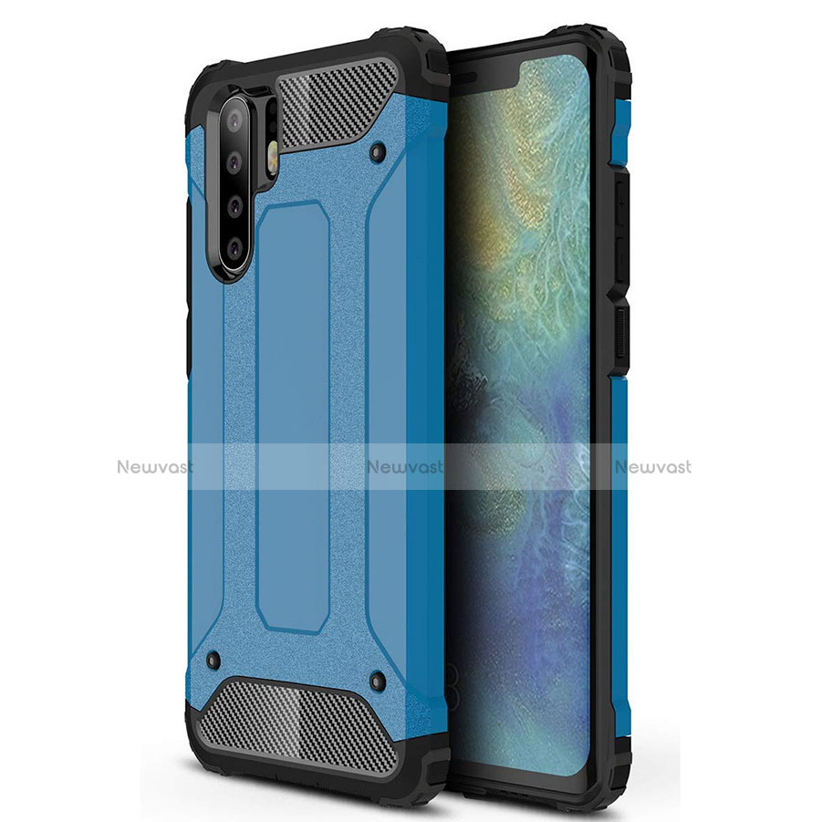 Ultra-thin Silicone Gel Soft Case 360 Degrees Cover S02 for Huawei P30 Pro Blue