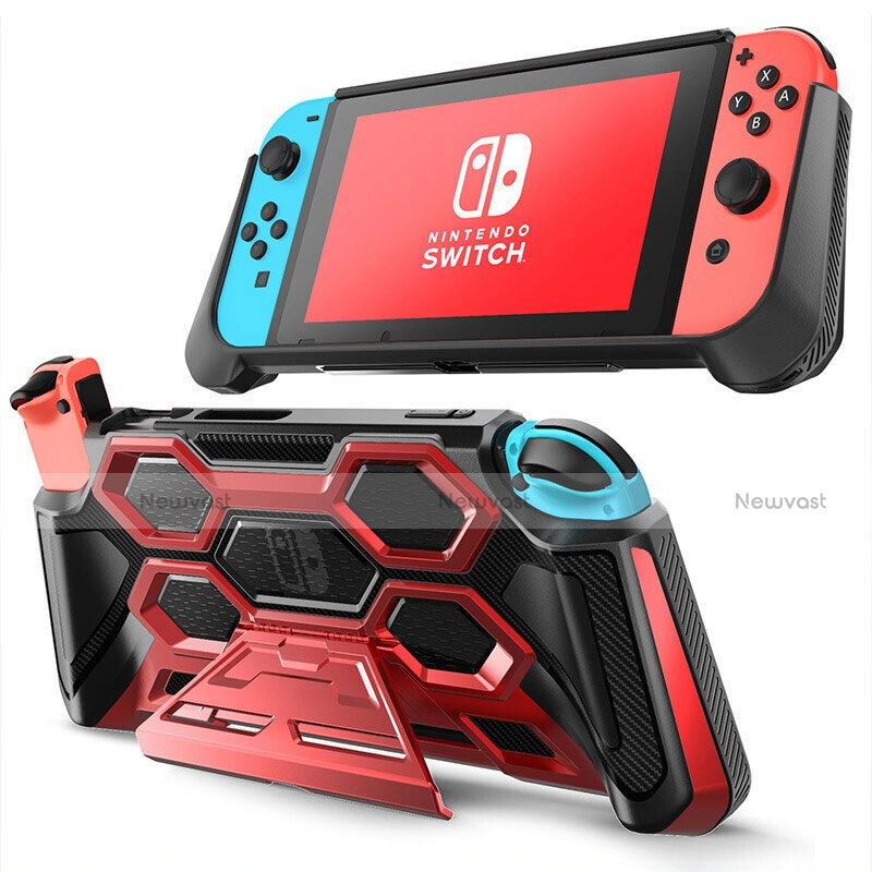 Ultra-thin Silicone Gel Soft Case 360 Degrees Cover S02 for Nintendo Switch Red