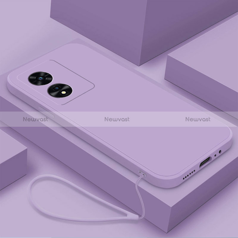 Ultra-thin Silicone Gel Soft Case 360 Degrees Cover S02 for Oppo A1 5G Clove Purple