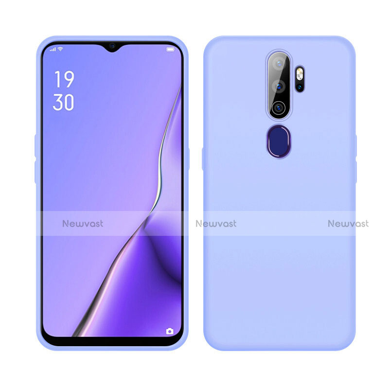 Ultra-thin Silicone Gel Soft Case 360 Degrees Cover S02 for Oppo A11 Purple