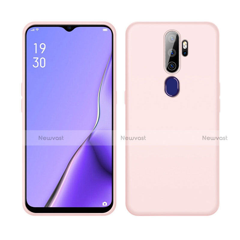 Ultra-thin Silicone Gel Soft Case 360 Degrees Cover S02 for Oppo A11X Pink