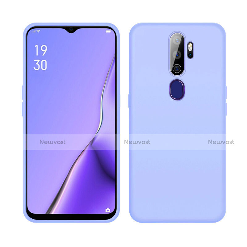 Ultra-thin Silicone Gel Soft Case 360 Degrees Cover S02 for Oppo A11X Purple