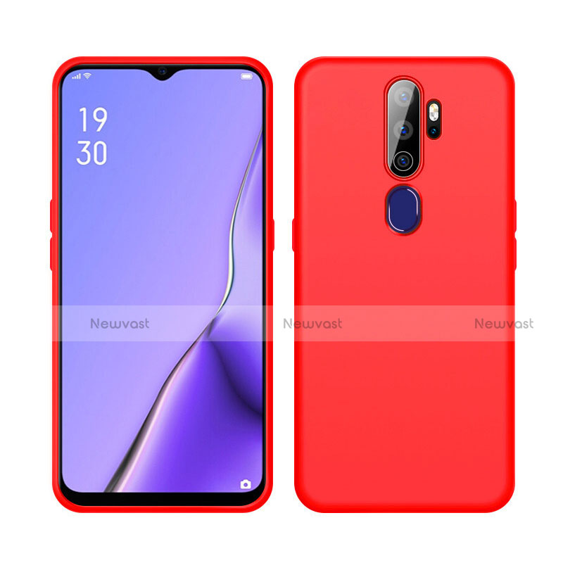 Ultra-thin Silicone Gel Soft Case 360 Degrees Cover S02 for Oppo A11X Red