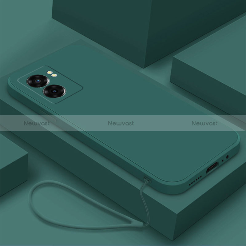 Ultra-thin Silicone Gel Soft Case 360 Degrees Cover S02 for Oppo A57 5G Midnight Green