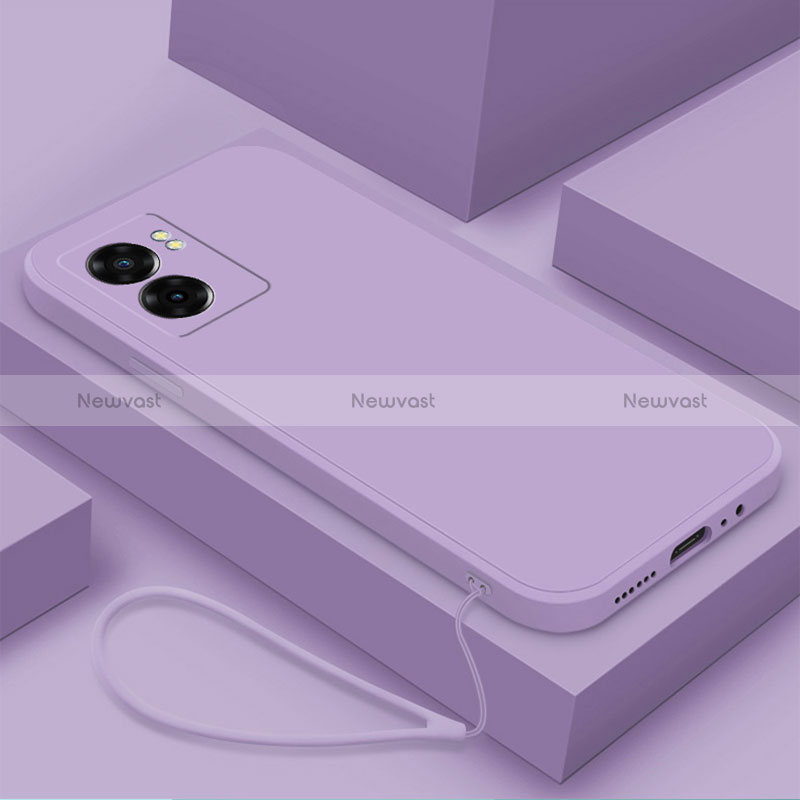 Ultra-thin Silicone Gel Soft Case 360 Degrees Cover S02 for Oppo A77 5G Clove Purple