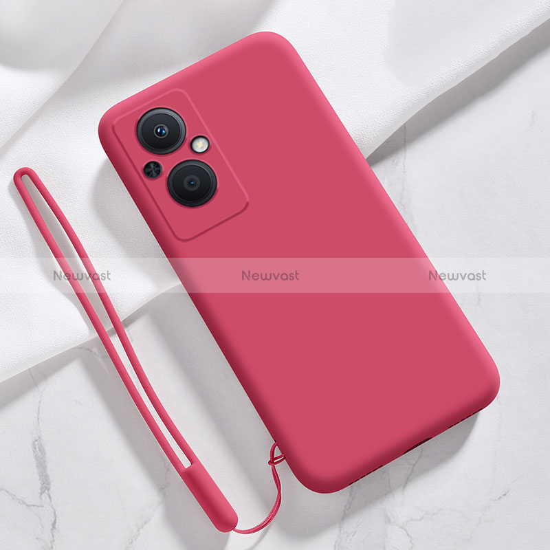 Ultra-thin Silicone Gel Soft Case 360 Degrees Cover S02 for Oppo A96 5G Red
