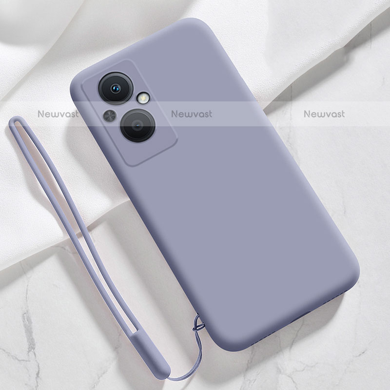 Ultra-thin Silicone Gel Soft Case 360 Degrees Cover S02 for Oppo F21s Pro 5G Lavender Gray