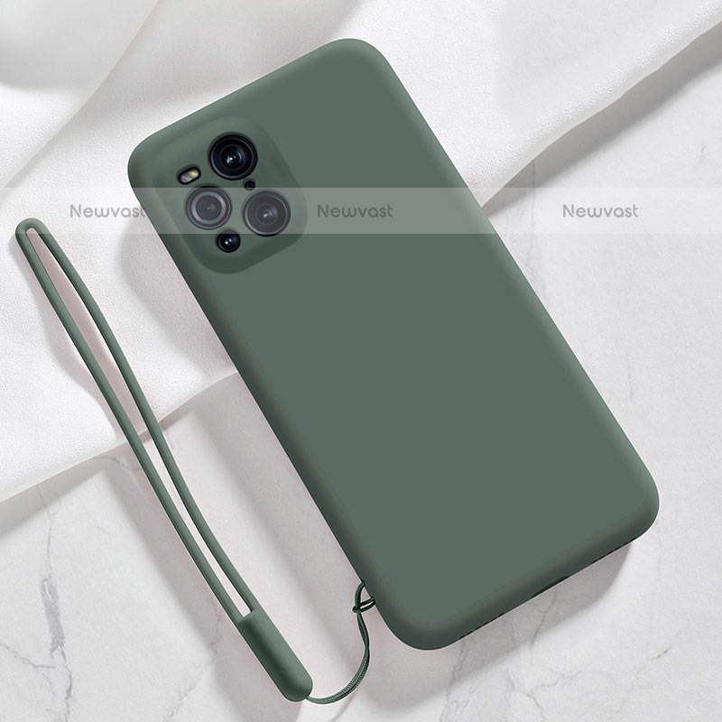 Ultra-thin Silicone Gel Soft Case 360 Degrees Cover S02 for Oppo Find X3 Pro 5G Midnight Green